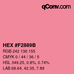 Color code: HEX #F2889B | qconv.com