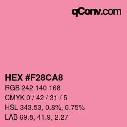 カラーコード: HEX #F28CA8 | qconv.com