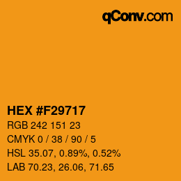 Color code: HEX #F29717 | qconv.com