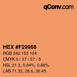 Color code: HEX #F29968 | qconv.com
