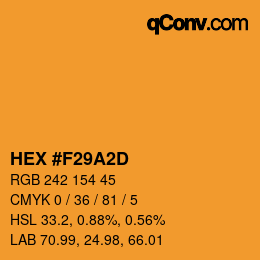 Color code: HEX #F29A2D | qconv.com