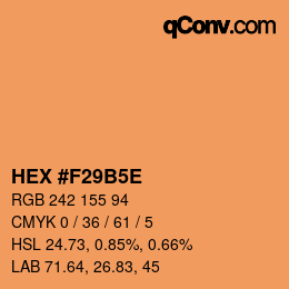 カラーコード: HEX #F29B5E | qconv.com