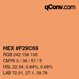 Farbcode: HEX #F29C69 | qconv.com