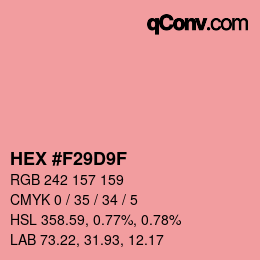 Color code: HEX #F29D9F | qconv.com