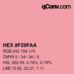Color code: HEX #F29FAA | qconv.com