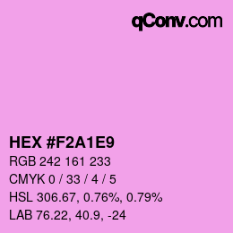 颜色代码: HEX #F2A1E9 | qconv.com