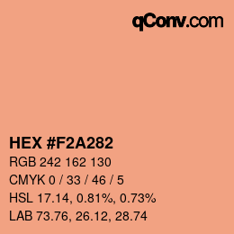 Farbcode: HEX #F2A282 | qconv.com