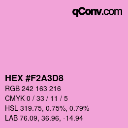 カラーコード: HEX #F2A3D8 | qconv.com