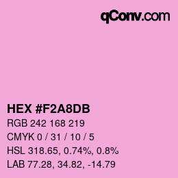 Color code: HEX #F2A8DB | qconv.com