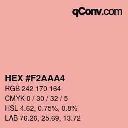 Color code: HEX #F2AAA4 | qconv.com
