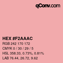 Color code: HEX #F2AAAC | qconv.com