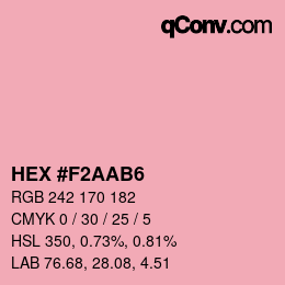Color code: HEX #F2AAB6 | qconv.com