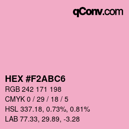 カラーコード: HEX #F2ABC6 | qconv.com