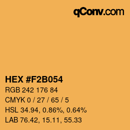 Color code: HEX #F2B054 | qconv.com