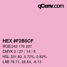 颜色代码: HEX #F2B0CF | qconv.com
