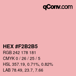 カラーコード: HEX #F2B2B5 | qconv.com