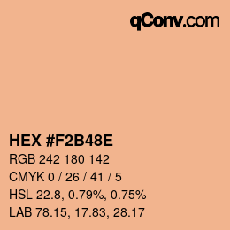 Código de color: HEX #F2B48E | qconv.com