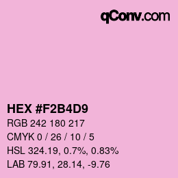 カラーコード: HEX #F2B4D9 | qconv.com