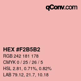 カラーコード: HEX #F2B5B2 | qconv.com