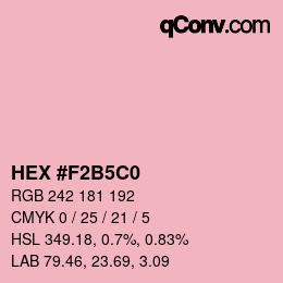 Color code: HEX #F2B5C0 | qconv.com