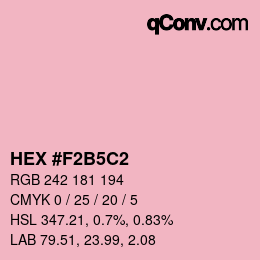 Color code: HEX #F2B5C2 | qconv.com