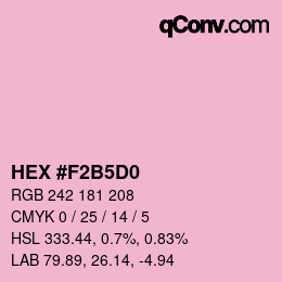 カラーコード: HEX #F2B5D0 | qconv.com