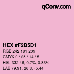 颜色代码: HEX #F2B5D1 | qconv.com