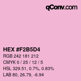 カラーコード: HEX #F2B5D4 | qconv.com