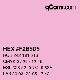カラーコード: HEX #F2B5D5 | qconv.com