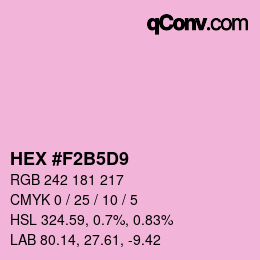 颜色代码: HEX #F2B5D9 | qconv.com