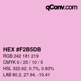 カラーコード: HEX #F2B5DB | qconv.com
