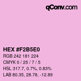 Color code: HEX #F2B5E0 | qconv.com