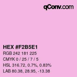 Color code: HEX #F2B5E1 | qconv.com