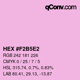 Color code: HEX #F2B5E2 | qconv.com