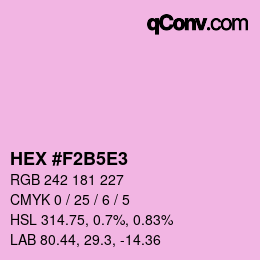 Farbcode: HEX #F2B5E3 | qconv.com