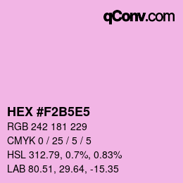Farbcode: HEX #F2B5E5 | qconv.com