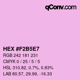 Farbcode: HEX #F2B5E7 | qconv.com