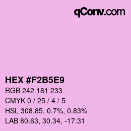 Color code: HEX #F2B5E9 | qconv.com