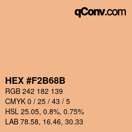 Color code: HEX #F2B68B | qconv.com