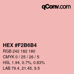 颜色代码: HEX #F2B6B4 | qconv.com