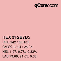 カラーコード: HEX #F2B7B5 | qconv.com