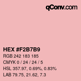 Color code: HEX #F2B7B9 | qconv.com