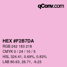 カラーコード: HEX #F2B7DA | qconv.com
