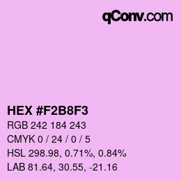 カラーコード: HEX #F2B8F3 | qconv.com