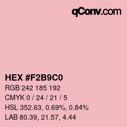 Color code: HEX #F2B9C0 | qconv.com