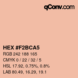 Color code: HEX #F2BCA5 | qconv.com