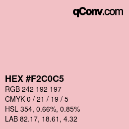 Color code: HEX #F2C0C5 | qconv.com