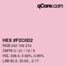 Color code: HEX #F2C0D2 | qconv.com