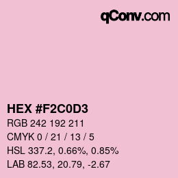 Color code: HEX #F2C0D3 | qconv.com