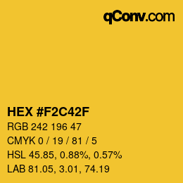 カラーコード: HEX #f2c42f | qconv.com